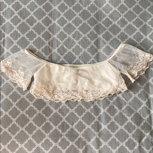 🌿 Cream Sheer Top